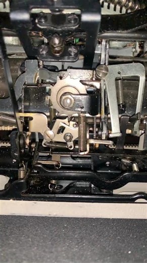 Typewriter escapement in slow motion.