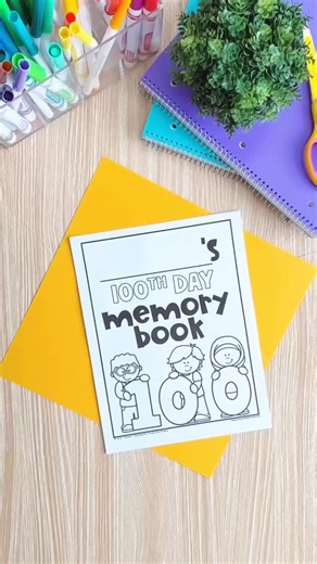 Elyse Rycroft | Teacher Ideas on Instagram: "🎉 100 Days of School deserves a celebration and a SALE! 🎉⁠ ⁠ Capture the magic of this milestone with the 100 Days of School Memory Book!⁠ ⁠ It's a print-and-go keepsake that helps your students reflect on the first 100 days of learning, friendships, and fun! 📝⁠ ⁠ With multiple writing prompts, colorful pages, and two cover options, students can share their favorites, like things they learned, top memories, and fun facts about school life, all in o