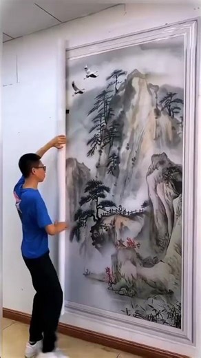 “Stunning Landscape Painting 🎨 | Beautiful Wall Mural Background | Home Decor Idea”