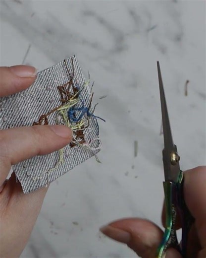 Tiny Fabric Collage: Stitching a Pink Suffolk Cottage (Slow Stitch Tutorial)