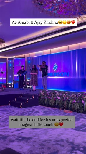 Jessy Ajay✨ on Instagram: "When the crowd requests for a Hindi song, @krishnaaajay decides to sing ‘Ae Ajnabi’ in Hindi and finish it off with ‘Poongatrile’ in Tamil casually making the crowd go crazy 😍😍❤️‍🔥❤️‍🔥 #hindi🔁tamil #aeajnabi #poongatrile #ajaykrishna"