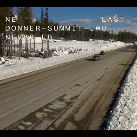 Caltrans District 3 on Instagram: "The sun may be out but the Donner Summit camera is moving, which means the wind is blowing. More snow is in the forecast and expected to impact holiday travel. #knowbeforeyougo #beprepared #quickmap"