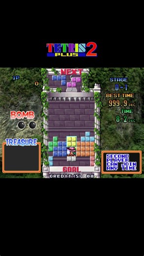 Tetris Plus 2 - 01 Classic Arcade Gameplay#shorts