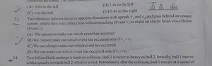 Two identical spheres move in opposite directions with speeds v... | Filo