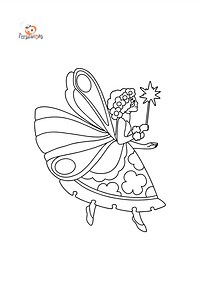 Kind fairy coloring page ♥ Online and Print for Free!