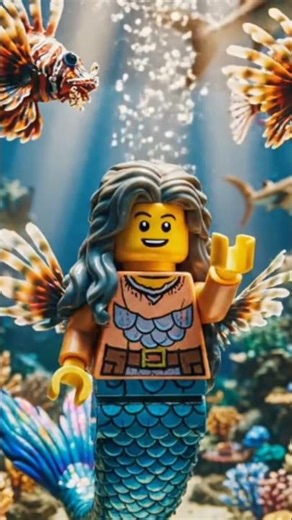Lego Aquarium Adventure – Meeting the Beautiful Lego Mermaid #shorts #legoanimation