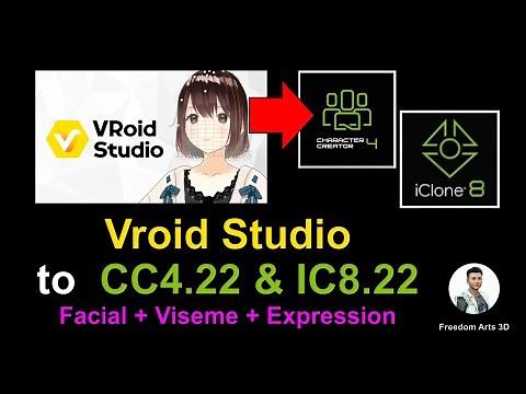 Vroid Studio to Character Creator 4.22 and iClone 8.22 with Facial Morph and Viseme - Tutorial