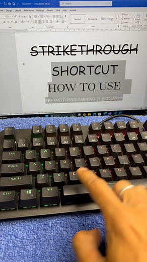 11K views · 1.1K reactions | Computer  Shortcut Key Strikethrough Text #réel #reels #strikethrough #text #font #tricks #shortcut #viral #new #viralvideos #viralreels #viralreel #trending #trend #trendingreels #trendingnow #trendingvideos #facebook #followers #instagram #instamood #instagood #instadaily #insta #foryou #foryoupage #followers @highlight | Fast Typing Learning | Facebook