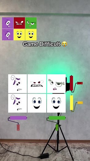 Animated Faces Game: Color and Expression Matching