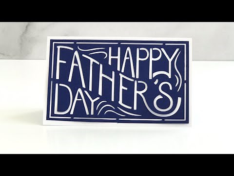 How To Make Father’s Day Card With Envelope Using Cricut Maker - Simple + Easy All Ages Last Minute
