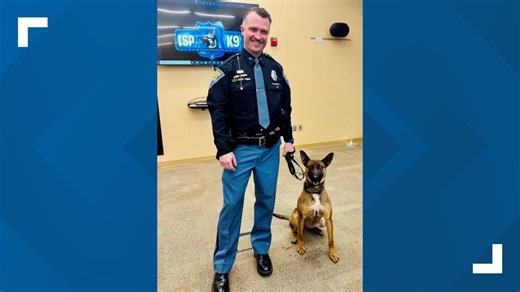 Indiana State Police welcomes new K-9 officer, to be partnered with 16-year ISP veteran