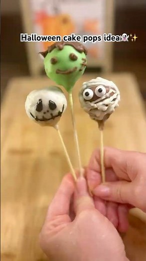 Cute & Spooky Halloween Cake Pops 🎃Halloween Treat Idea#halloween #cakepops #halloweentreat
