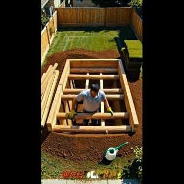From backyard to basement! 😮 #backyard #basement #digging #building #construction #edit #shorts