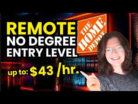 No Degree ? Need an Entry Level Job ? Remote Jobs Now Hiring (Home Depot + MORE)