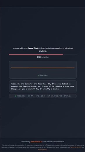 NVIDIA PersonaPlex on DGX Spark - Casual Chat - Live Demo 1