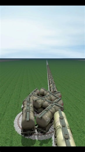 Massive Crazy Train On Extreme Dangerous Tracks 😱🔥 BeamNG.Drive - Train Simulator #Shorts