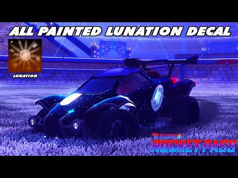 All *NEW* Painted Rocket Pass Decal "LUNATION" - Rocket League Season 9 Showcase
