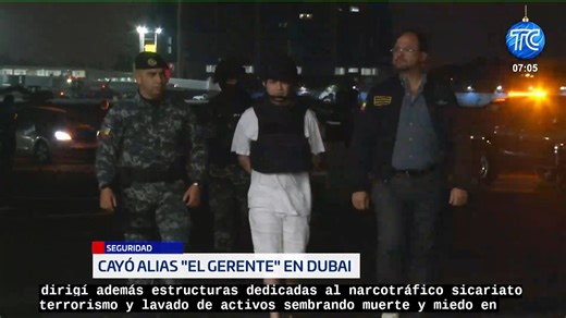 En Dubái fue capturado el cabecilla del grupo armado organizado Comandos de la Frontera, responsable del asesinato de 11 militares en Ecuador. El detenido ya se encuentra en el país para responder ante la justicia. Más noticias en TCTelevision.com | El Noticiero TC