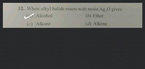 Alkyl halides reacts with dialkyl lithium cuprate to give:... | Filo