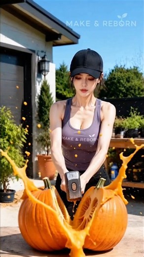 The Pigs Couldn't Eat This Pumpkin... So I Made It Useful! 🎃🐷 #diy #farming