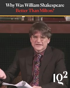 7.9K views · 14 reactions | In this excerpt from our 2014 discussion, 'Shakespeare vs Milton: The Kings of English Literature,' author James Shapiro passionately argues why Shakespeare surpasses Milton in literary greatness. See the full session here: https://youtu.be/IskEx0tgoo4 #shakespeare #theatre #literature #jamesshapiro #intelligencesquared #intelligencesquaredplus #iq2 | Intelligence Squared | Facebook