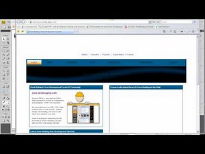 Fireworks CS4 CS5 Active Web Site layouts Tutorial - Custom Menus 1 Slice Hotspot