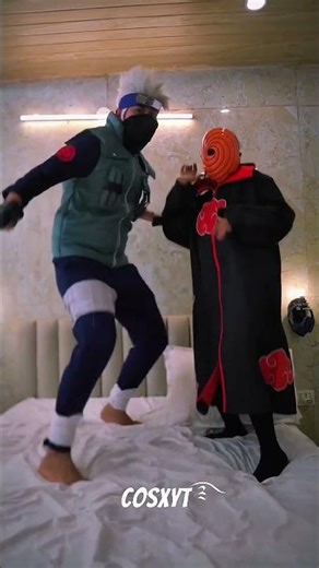 Kakashi x Obito cute dance✨ #narutoshippuden #kimetsunoyaiba #cosplay #foryou #fy #shorts