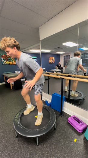 13 reactions | Testing stability and reactivity after a full ATFL rupture and high-grade CFL tear. Dynamic drills like quick trampoline running and multidirectional hops help bridge the gap between rehab and return to sport. ⚡️ | Excel Physical Therapy | Facebook