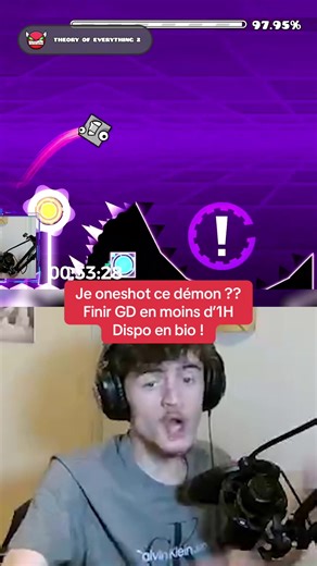 J’ai fini Geometry Dash en moins d’1H -> Dispo en bio ! #geometrydash #defi #challenge #speedrun #gd