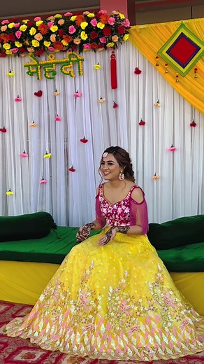 Beautiful Mehendi Outfits for Nepali Bride | Simple Bridal Design