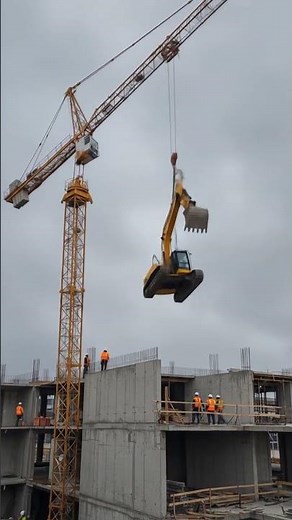 Crane Fail: Drops Excavator During Lift! | Construction Disaster Caught on Camera