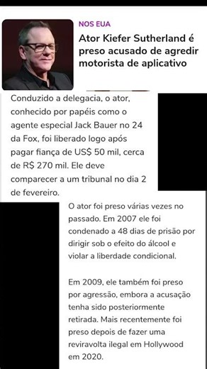 Ator de 24hs preso por agredir motorista de uber