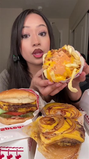 My in n out order 😍🍔🌴 #fyp #innout #myorder #mukbang #foodhaul | in n out