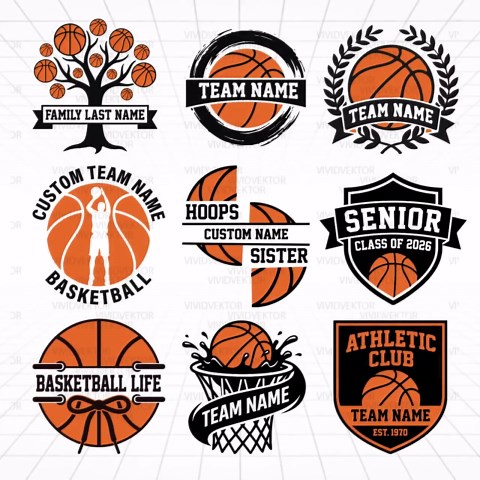 Custom Basketball SVG: 109 Designs - Game Day, Team Name, Split Monogram, Mom, Cricut & Sublimation (digital Download) - Etsy