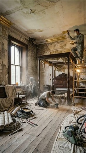 Transforming a run-down room into a royal palace 🏰✨ | A dreamy Victorian renovation #RoyalDecor