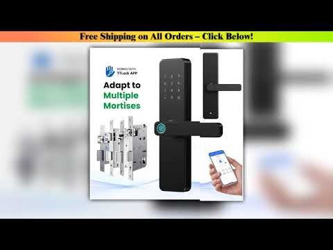 Bluetooth TTLock App Fingerprint Door Lock Code Card Key Touch Screen Smart Door Lock Security