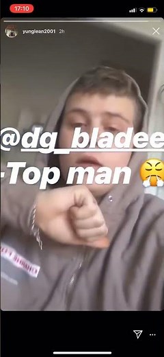 “Top man 😤” - Yung Lean reacts to Topman by Bladee (rare)