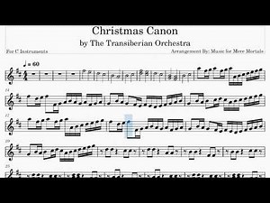 Christmas Canon - by Trans-Siberian Orchestra - Play Along for C Instruments