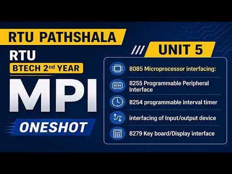 RTU MPI Unit 5 One Shot 🔥 | 8255, 8254, 8279 Complete Interfacing (Full Revision)