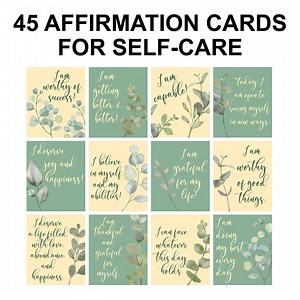 45 Self-care Affirmation Cards: Vision Board Printables (digital) - Etsy UK