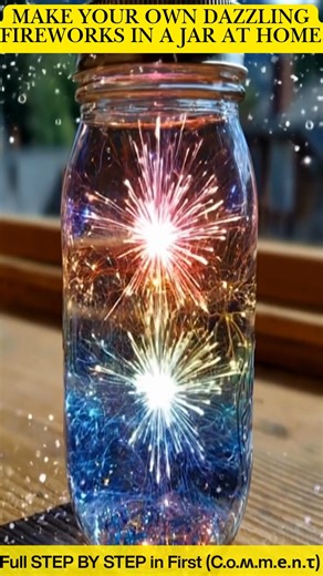 1.6M views · 6.6K reactions | Make Your Own Dazzling Fireworks in a Jar at Home Bring the magic of fireworks indoors with this fun and colorful science experiment! This DIY Fireworks in a Jar activity is bright, bubbly, and mesmerizing — perfect for kids and adults to enjoy together while exploring a little chemistry magic. | Kira Recipes | Facebook