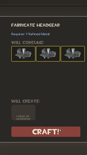 Crafting TF2 hats EVERYDAY I Day 165. #tf2 #teamfortress2