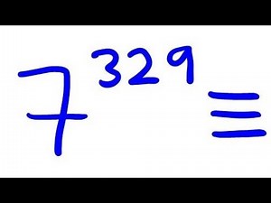 Least Residue of a big power of 7 mod 50 using congruences