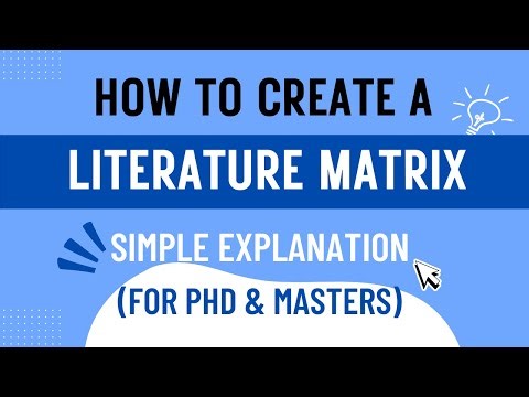 How to Create a Literature Matrix | Step-by-Step Guide for Literature Review