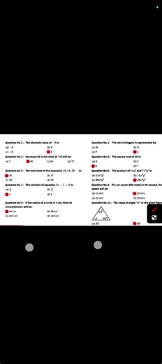 Class 7th Mathematics mid term Guess paper 2025|7th Maths MCQs 2nd term Guess paper All version SBA