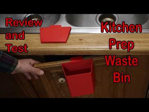 Counter Edge Waste Bin for Kitchen Prep Work With Lid