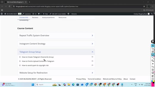 how to create telegram channel