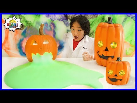 Easy DIY Science Experiment for Kids Halloween Edition with oozing Pumpkins