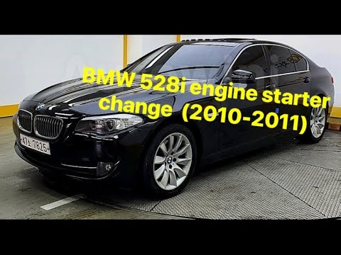 BMW 528i engine starter change procedure how to. F10, F11 N52 (2010-2011)