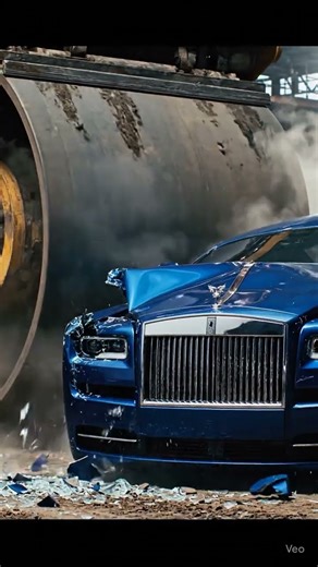 🔥 Hyperrealistic Steamroller Crushing a Rolls-Royce